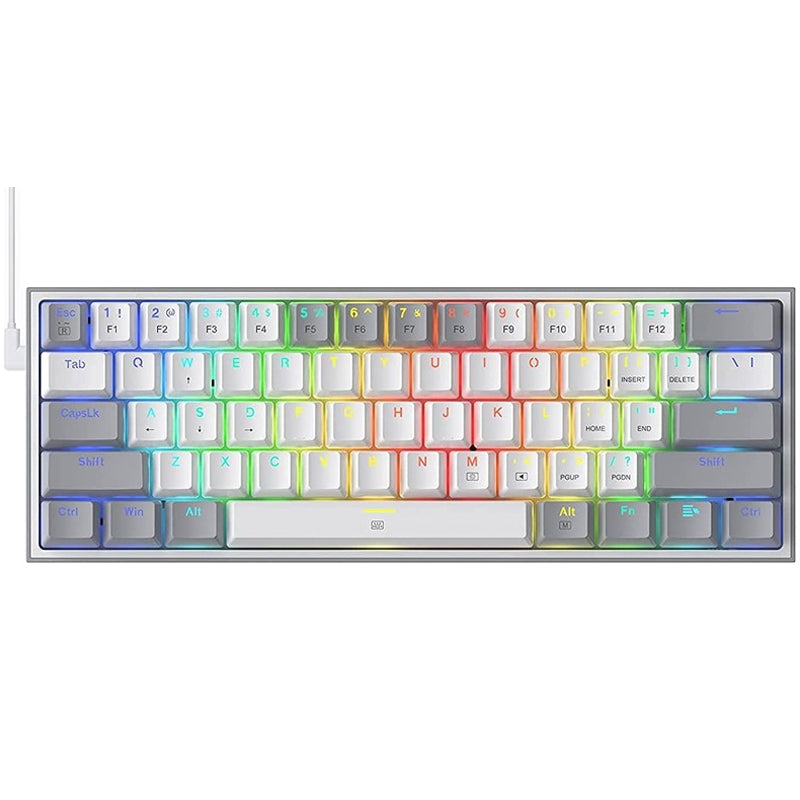 Redragon K617 Fizz 60% Wired RGB Mechanical Gaming Keyboard - White/Grey Redragon K617 Fizz 60% Wired RGB Mechanical Gaming Keyboard - White/Grey